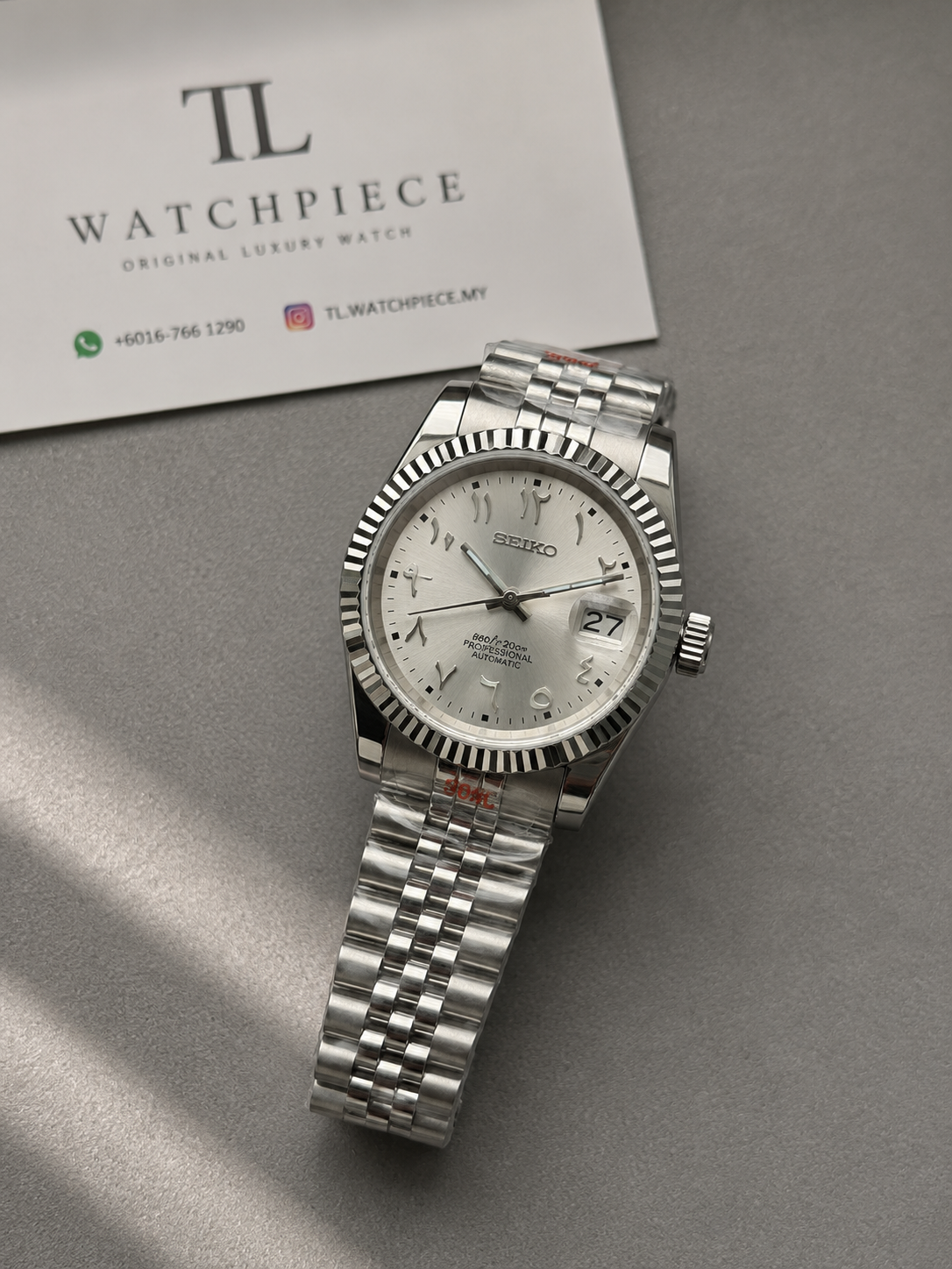Seiko Mod Dark Grey Yacht Master Oyster Steel