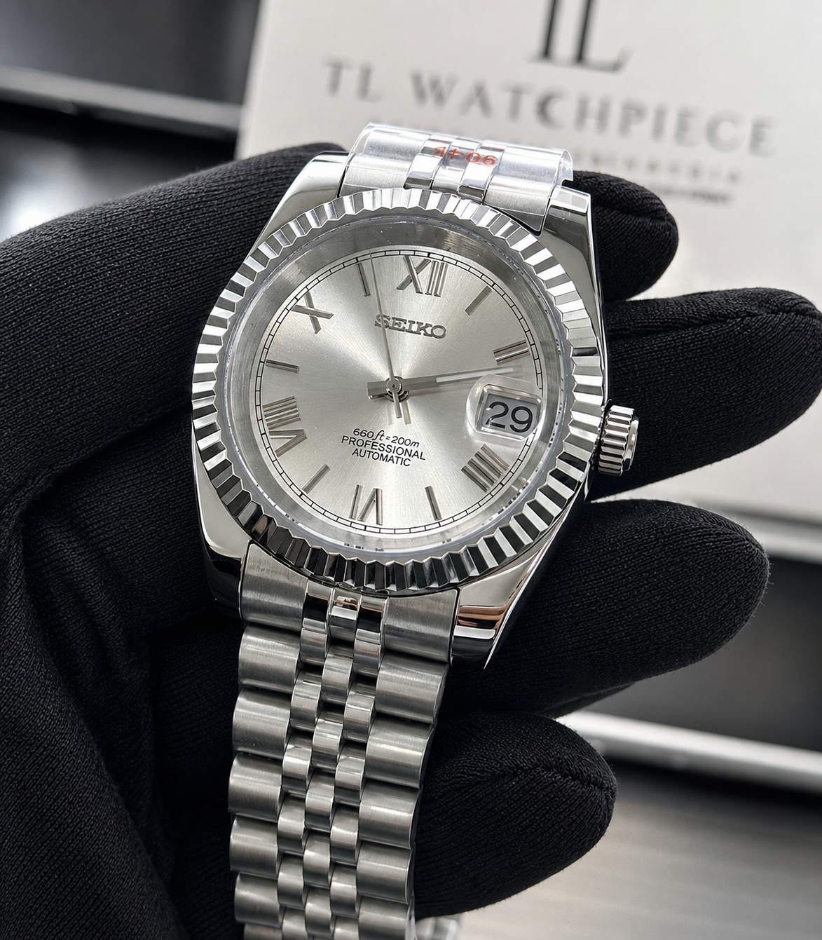 Seiko Mod Datejust Two Tone Gold 36/40mm Roman Dial