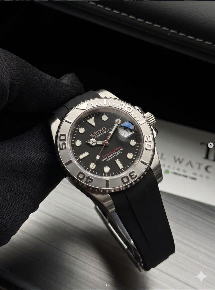 Seiko Mod Two Tone Rose Gold Yacht Master
